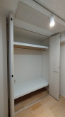 収納も防音処理後に再度つくり直しました。