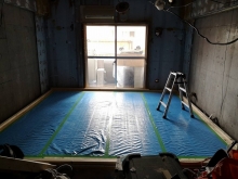 浮き床を施工しました。